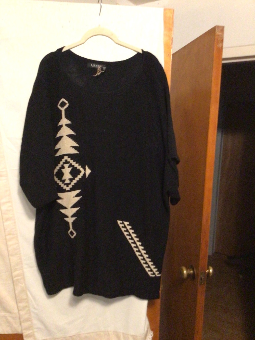 Lauren Ralph Lauren (Black Label) cotton linen Belen one size knitted top SZ OS